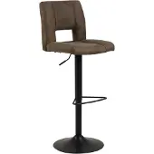 Actona Barhocker GROUP "Sylvia Barstuhl, Höhenverstellbar", grün (olivgrün), B:41,5cm H:115cm T:52cm, 100% Polyester, Hocker, Barhocker, Trompetenfuß, Gasfeder, drehbar, vertikale Nähte, 2er-Satz