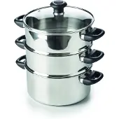 Beka Polo, Edelstahl, Edelstahl, Edelstahl, Schwarz, Bakelit, Glas