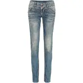 Cipo & Baxx Skinny-fit-Jeans "Jeans", Damen, Gr. W31 L32, Länge 32, blau, Obermaterial: 98% Baumwolle CO. 2% Elasthan EL., uni, skinny fit, Jeans Skinny-fit-Jeans, im washed Look