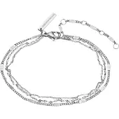 Liebeskind berlin Armband "Schmuck Geschenk Edelstahl Armkette", silber (silberfarben), Armbänder, Damen, 22cm, Edelstahl, Armband