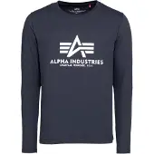 Alpha industries Longsleeve "Basic Longsleeve BL", Herren, Gr. L, blau (navy), Obermaterial: 100% Baumwolle, Shirts Longsleeve