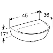 Geberit 500497011 Renova Handwaschbecken, 45x36cm