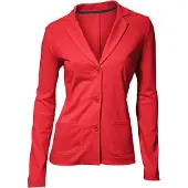 HEINE Jerseyblazer "Jersey-Blazer Jerseyblazer aus Baumwolle, ungefüttert", Damen, Gr. 48, rot (koralle), Jersey, , Modisch, Blazer Jerseyblazer