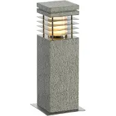 SLV 231410 ARROCK GRANITE 40, Outdoor Standleuchte, TC-(D,H,T,Q)SE, IP44, eckig, salt & pepper, Granit, L/B/H 12/12/40 cm, max. 15 W