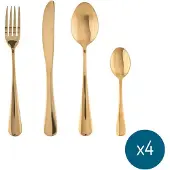 Zesso Eazy Living Besteckset Or 16-teilig Gold