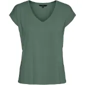 Vero Moda "VMFILLI SS V-NECK TEE GA NOOS" Materialmix, relaxed fit