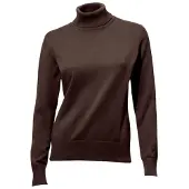 HEINE Rollkragenpullover "Rollkragen-Pullover", Damen, Gr. 50, braun (schokobraun), 100% Baumwolle, unifarben, Pullover Rollkragenpullover