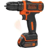 Black & Decker BDCDD12K1-QW, Handbohrmaschine, Schwarz, Orange, 550 RPM, 2,5 cm, 1 cm, 550 RPM