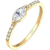 Elli Ring Verlobung Marquise Kristalle 925 Silber Elli Gold