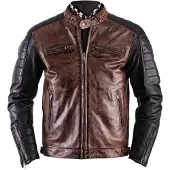 Helstons Cruiser Rag Camel Schwarz CE Jacke Größe L