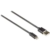 Goobay Lightning USB Lade- und Synchronisationskabel, 2 m, Schwarz