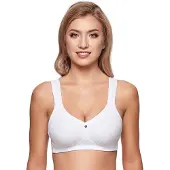 Susa Bügelloser BH "Capri", Damen, Gr. 90, Cup G, weiß, Obermaterial: 40% Baumwolle, 30% Elasthan, 30% Polyamid, unifarben, BHs Bügelloser BH, vorgeformte Cups, Mikrofaser, Komfort-Träger, bequem