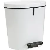 Sunware Treteimer Zamora 8 Liter weiß - Kunststoff Mülleimer Badezimmer