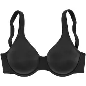 LASCANA Minimizer-BH , Damen, Gr. 90, Cup F, schwarz, Microtouch, Obermaterial: 82% Polyamid (TACTEL), 18% Elasthan (LYCRA), BHs Minimizer-BH, mit Bügel aus seidiger Microfaser – ideal für große Größen