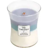 Woodwick Trilogy Calming Retreat Duftkerze mit Holzdocht 275 g