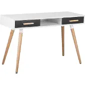 Beliani Schreibtisch Weiß mit Grau 120 x 45 cm Matt Modernes Design