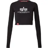Alpha industries Bluse Basic Cropped 116076 Schwarz Slim Fit