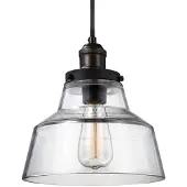 Elstead Lighting Elstead Baskin Hängeleuchte E27 26cm Gealtertes Messing, Dunkles verwittertes Zink