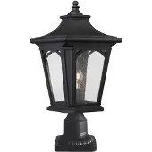 QUOIZEL Elstead Bedford Außen-Stehleuchte E27 Mystic Schwarz IP44 Anti-Meerwasser