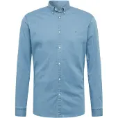 Jack & Jones Logo Stretch Denim Langarmhemd