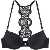 LASCANA Push-up-BH 'Alicia' schwarz Gr. 85B. Mit Herausnehmbaren Kissen und mit Bügel