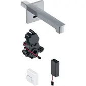 Geberit Brenta Waschtischarmatur, Ausladung 220mm, ohne Mischer, Batteriebetrieb, für UP-Funktionsbox, 116.293.21.1, Farbe: hochglanz-verchromt