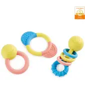 Hape Greifspielzeug "Rassel- und Beißring-Set", bunt, Greifspielzeug, Kinder, Kunststoff, Greifspielzeug