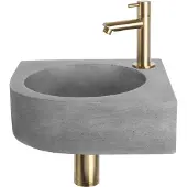 Differnz Cleo Beton Eckwaschbecken Set