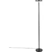 Leuchtendirekt Stehlampe "HANS", schwarz, 1, Ø 30cm H: 181cm, 1 Stk., Leuchten, LED, dimmbar über Touchdimmer, Stehlampe