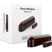 Fibaro Tür- und Fensterkontakt, dunkelbraun, Z-Wave, Sensor, Batterie