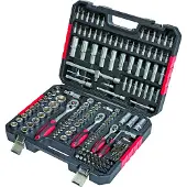 HM Müllner Steckschlüsselsatz 181-tlg Profi 1/4', 3/8', 1/2' Chrom-Vanadium 7181