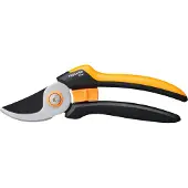 Fiskars Solid Bypass-Gartenschere L P341, Bypass, Stahl, Schwarz, Orange, Stahl, Schwarz/Edelstahl, 205 mm