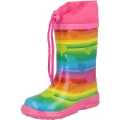 Beck Mädchen Regenbogen Gummistiefel, Mehrfarbig, 35 EU