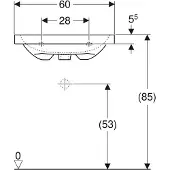 Geberit 501834007 iCon Light Waschtisch 60x48cm