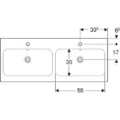 Geberit Doppelwaschtisch iCon Light 120 cm weiß 501838001