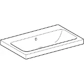 Geberit Waschtisch iCon Light 75x48cm, o. Hahnl., m ÜL, weiß KeraTect