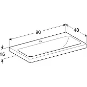 Geberit 501836005 iCon Light Waschtisch 90x48cm