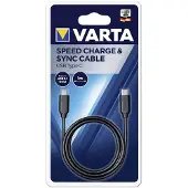 Varta 57947, 1 m, USB C, USB C, USB 3.2 Gen 2 (3.1 Gen 2), Schwarz