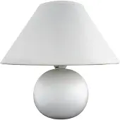 Rabalux 4901 Tischleuchte Ariel, E14, Keramik, weiß, rund, Standard, ø200mm