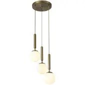 Rabalux 5353 Pendelleuchte 3 Spots Divina, E14, gold-weiß, rund, Modern, ø370mm
