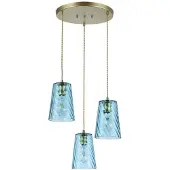 Rabalux 5227 Pendelleuchten Azurine E27 3x MAX 40 Metall Glas golden
