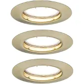 Paulmann TIP NicePrice Einbauleuchten Set LED starr 3x3W 230V GU10 51mm Messing gebürstet