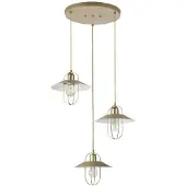Rabalux 3520 Pendelleuchte 3 Spots Nesrin, E27, gold-creme, rund, Industriell, ø240mm