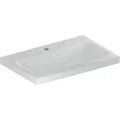 Geberit Waschtisch iCon Light 75x48cm, Hahnl. mit., o. ÜL, we. K-Tect