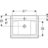 Geberit iCon Set Möbelwaschtisch mit Unterschrank, 2 Schubladen, 60x63x48 cm, 502331, 502.335.01.3, Farbe: Waschtisch: weiß, Korpus/Front: weiß/lackiert hochglänzend, Griff: glanzverchromt