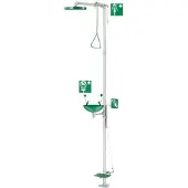 Delabie Kombi Sicherheits-Augendusche u. Körperdusche auf Säule