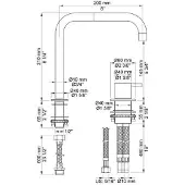 Vola 590 Zweiloch Armatur mit Einhebelmischer, chrom, 590-16