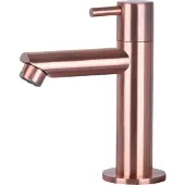 Differnz Wastafelkraan aus Messing, Kaltwasser, Rotkupfer, 11 x 5 x 19 cm, 1 Hebel, für Waschbecken und Toilette