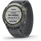 Garmin Enduro Grau/Silber mit grauem UltraFit-Nylon-Armband