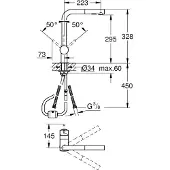 GROHE Minta, Standard, Graphit, Hebelgriffe, Einzelbild, 1/2", Spray, Stream